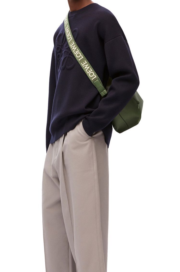 Small Cubi Crossbody bag in supple smooth calfskin and jacquard