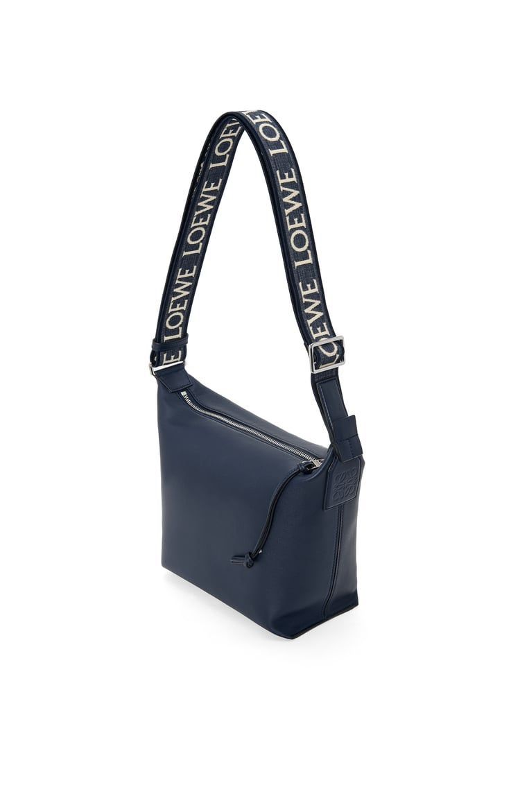 Small Cubi Crossbody bag in supple smooth calfskin and jacquard