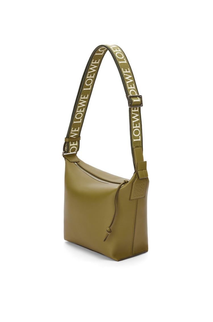 Small Cubi Crossbody bag in supple smooth calfskin and jacquard