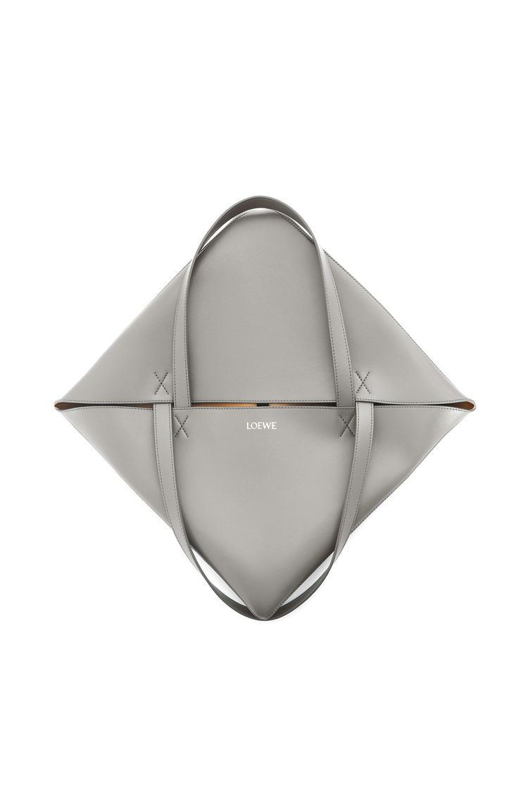 XL Puzzle Fold Tote in shiny calfskin