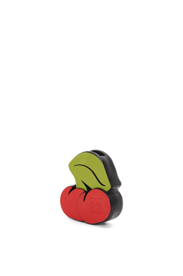 Cherry dice in classic calfskin