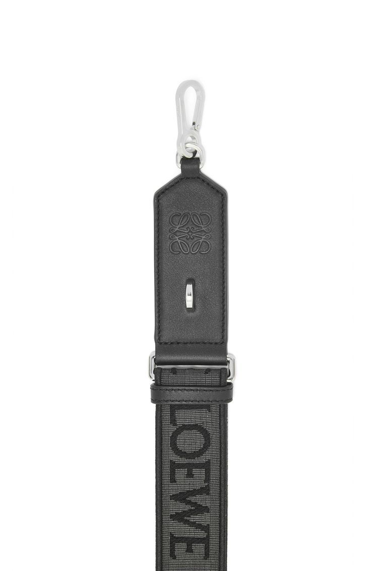 D-ring strap in Anagram jacquard and calfskin