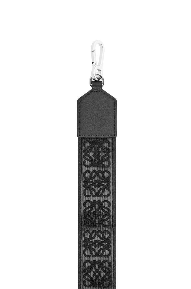 D-ring strap in Anagram jacquard and calfskin