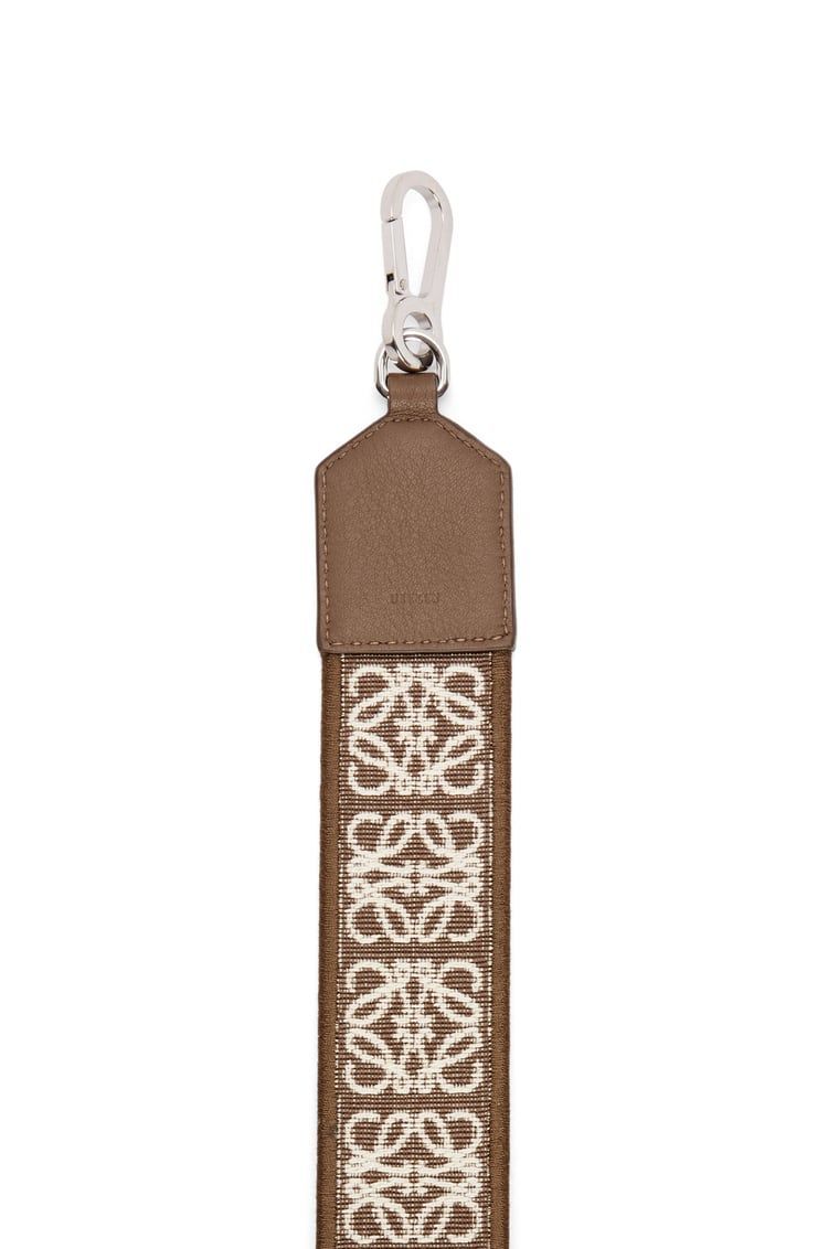 D-ring strap in Anagram jacquard and calfskin