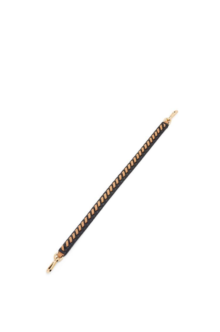 Woven spiral strap in classic calfskin