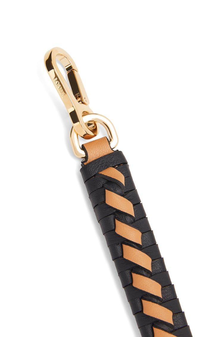 Woven spiral strap in classic calfskin