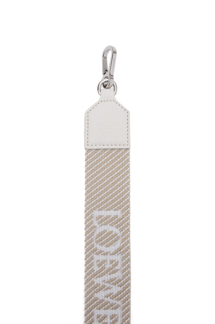 LOEWE chevron webbing strap in wool and calfskin