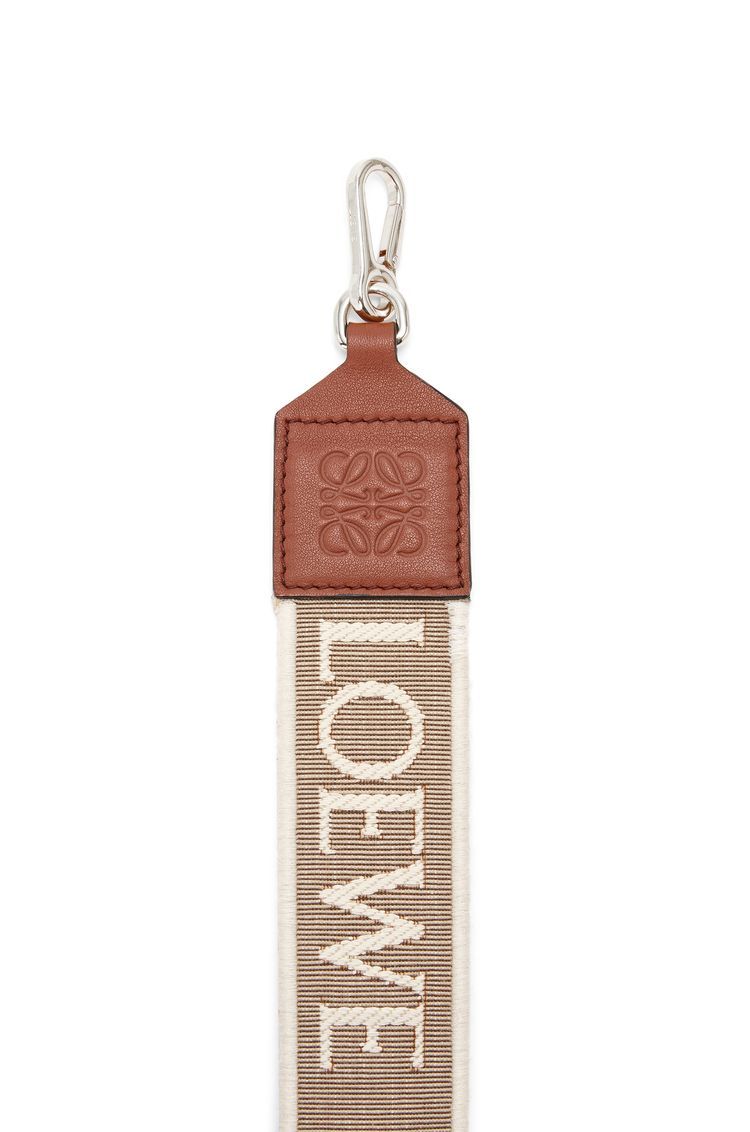Anagram strap in jacquard and calfskin