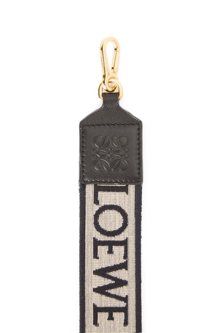 Anagram strap in jacquard and calfskin
