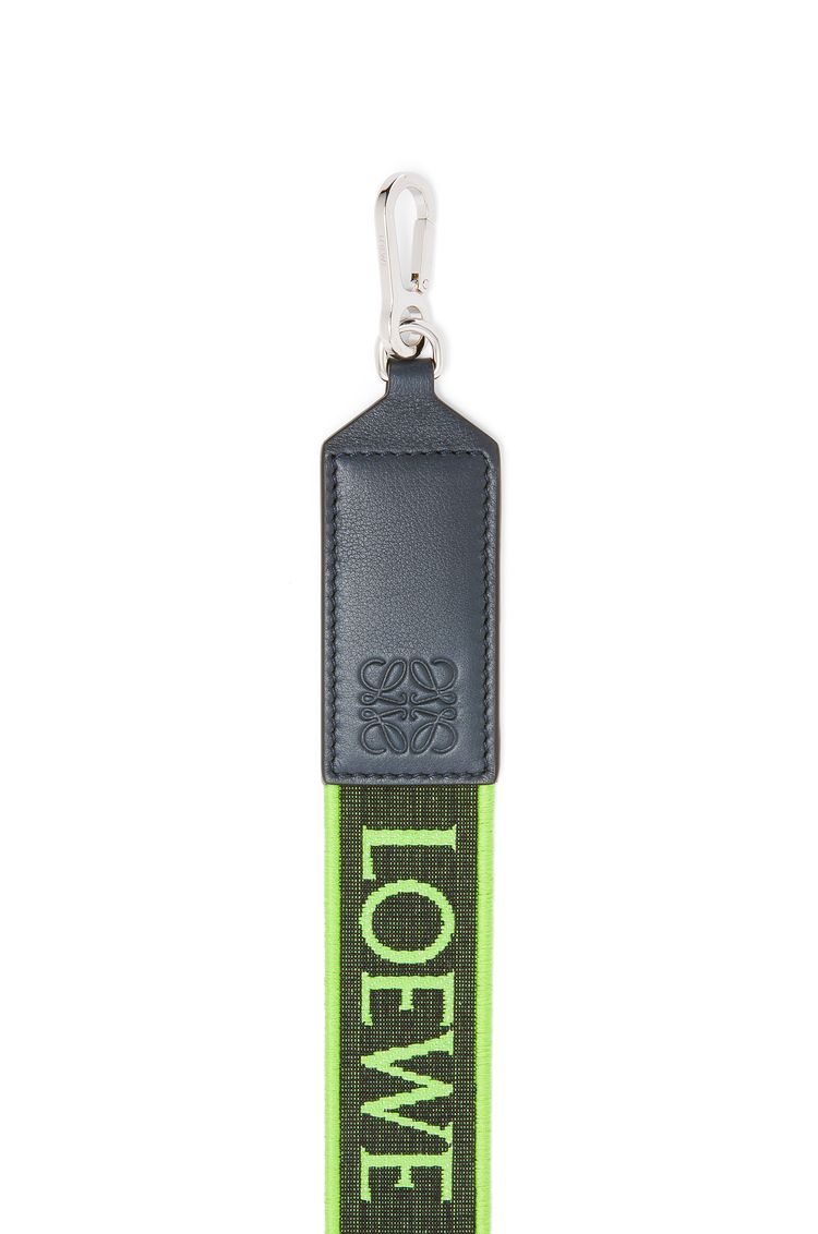Anagram strap in jacquard and calfskin