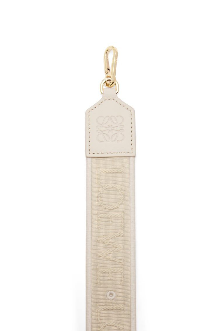 Anagram pin strap in jacquard and classic calfskin