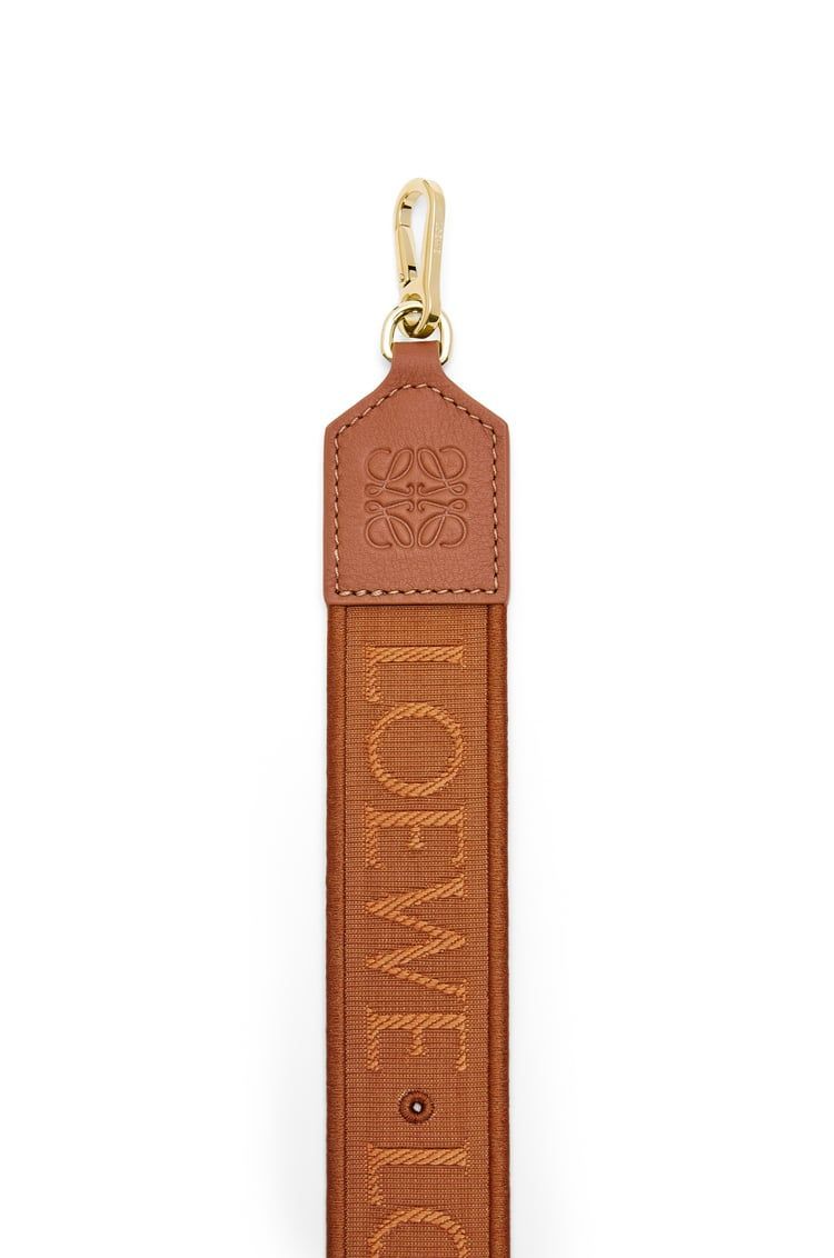 Anagram pin strap in jacquard and classic calfskin