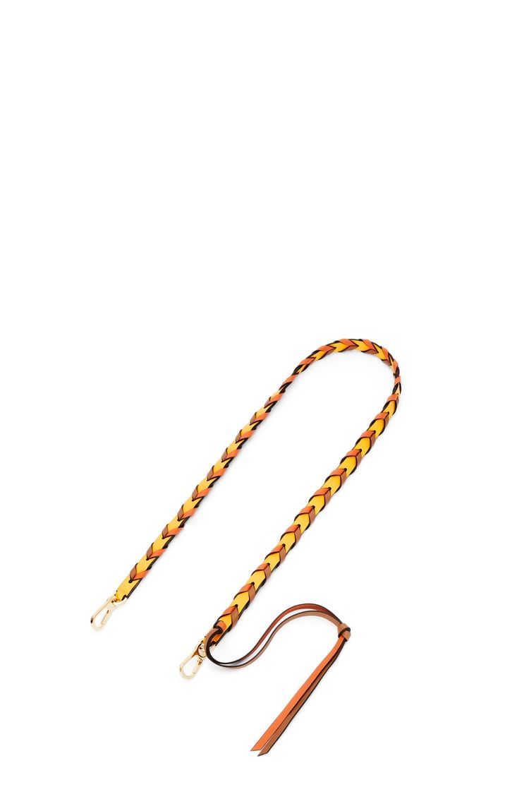 Braided thin strap in classic calfskin