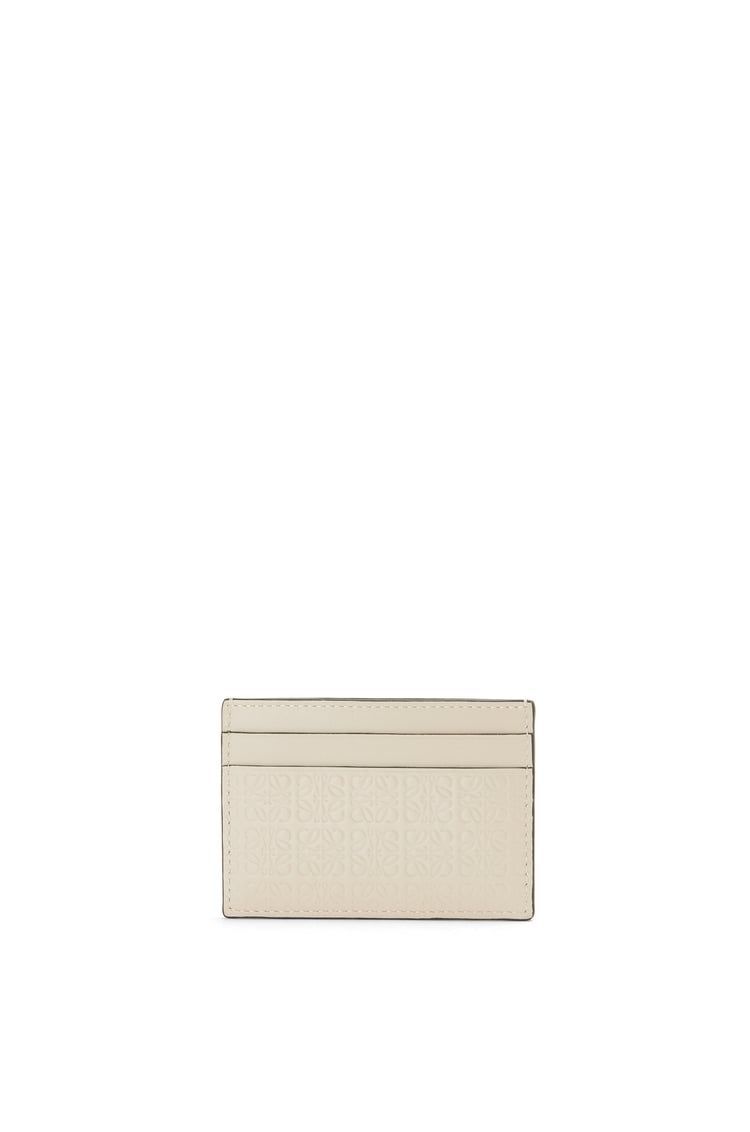 Repeat plain cardholder in embossed silk calfskin