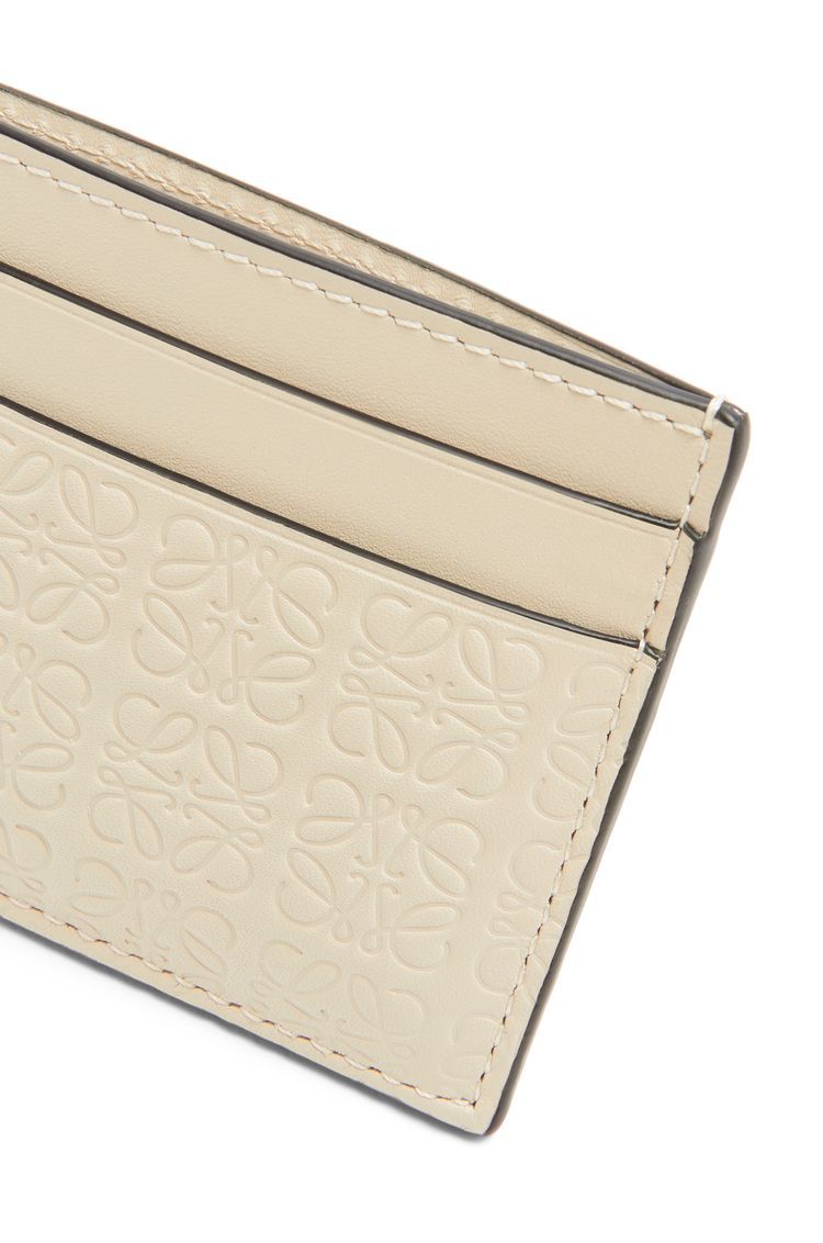 Repeat plain cardholder in embossed silk calfskin