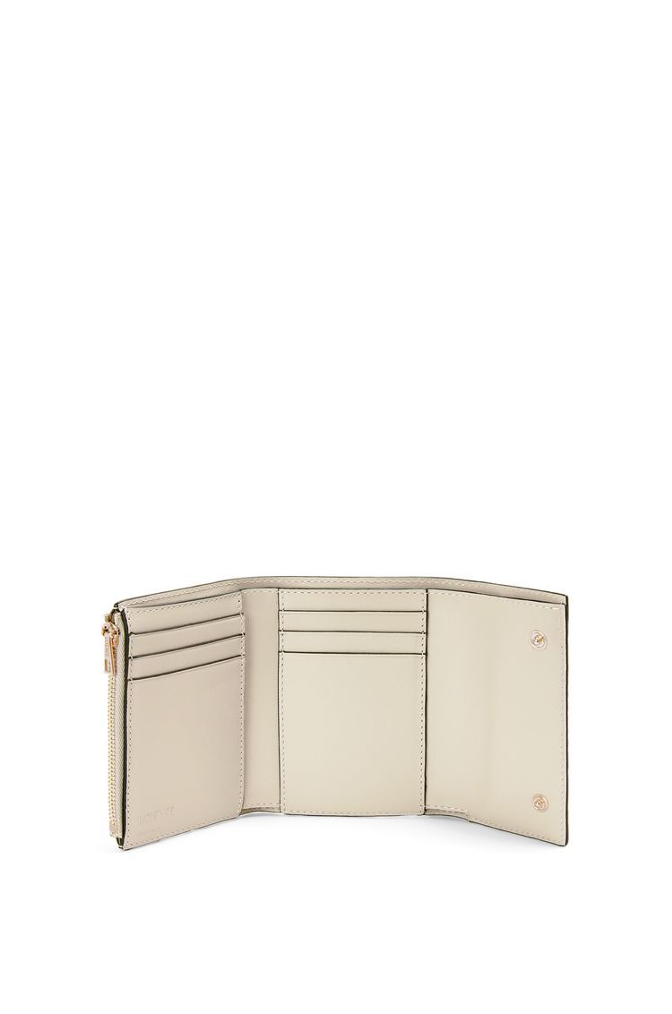Repeat small vertical wallet in embossed silk calfskin