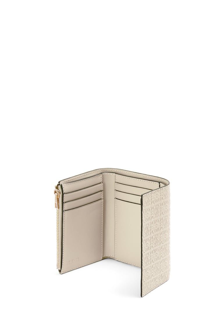 Repeat small vertical wallet in embossed silk calfskin