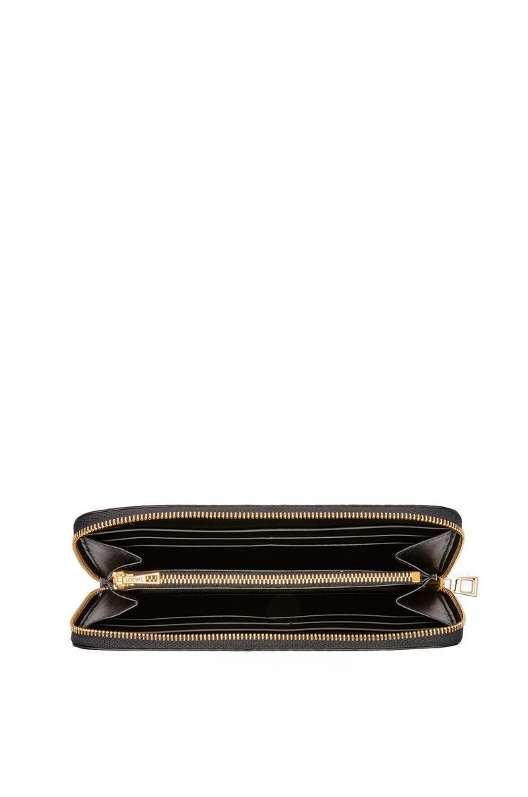 Repeat zip around wallet in embossed silk calfskin