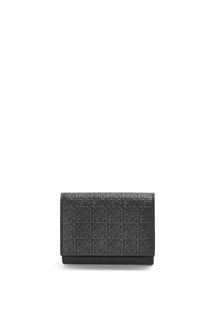 Repeat trifold wallet in embossed silk calfskin