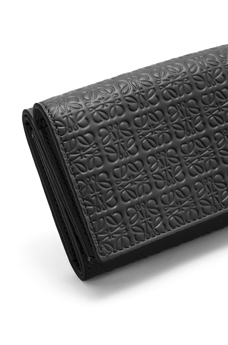 Repeat trifold wallet in embossed silk calfskin