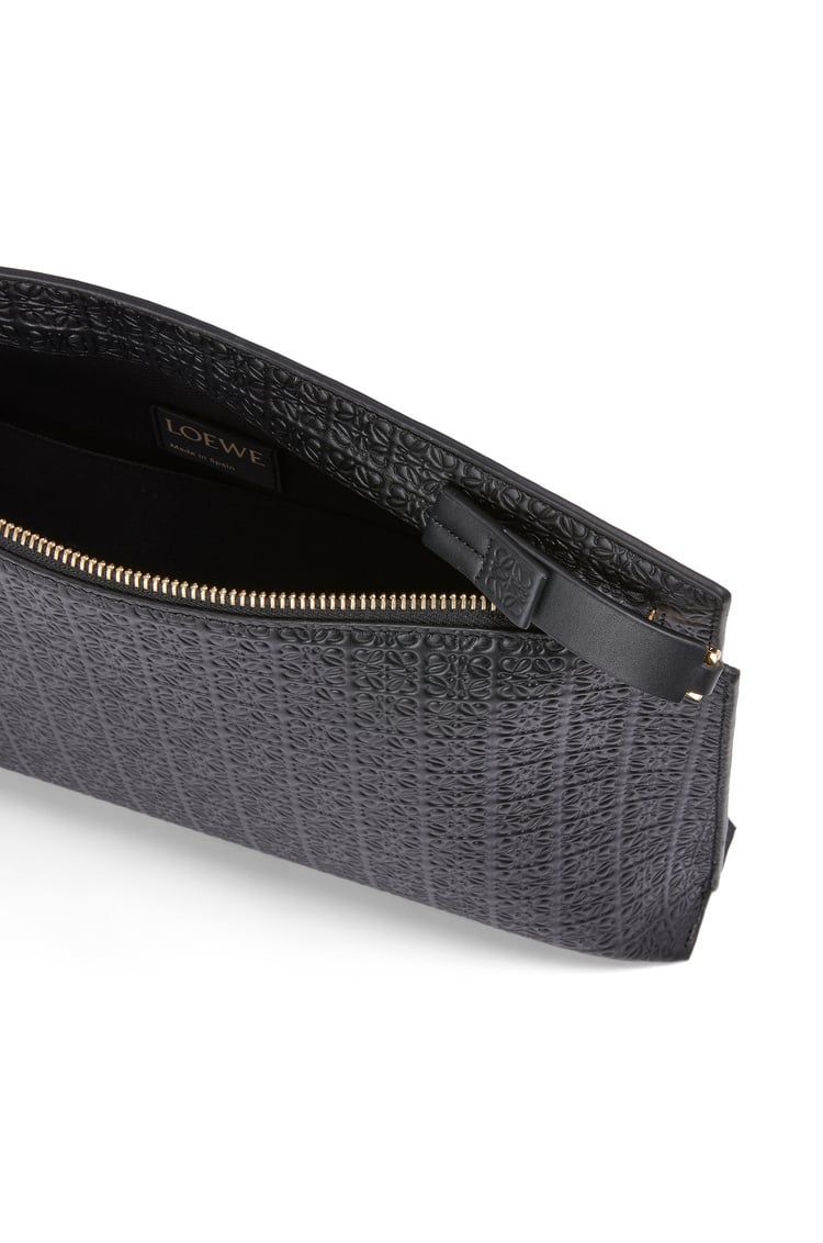 Repeat T Pouch in embossed silk calfskin