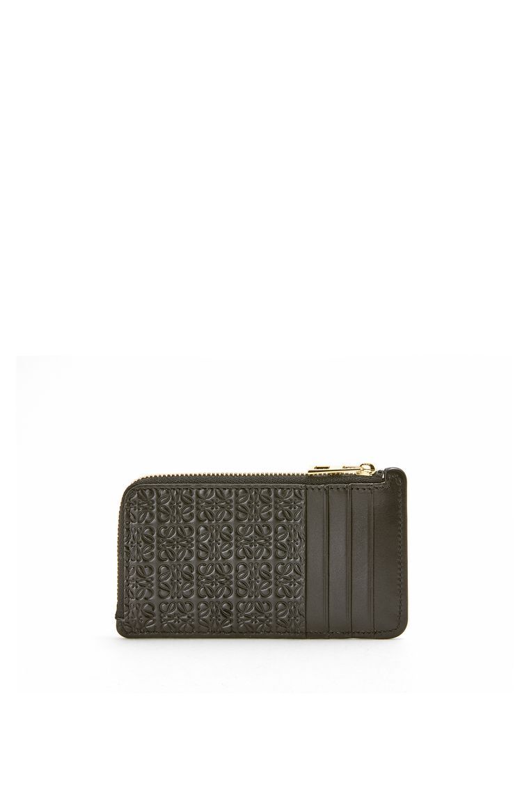 Repeat coin cardholder in embossed silk calfskin
