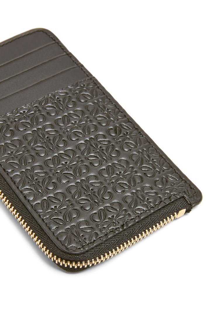 Repeat coin cardholder in embossed silk calfskin