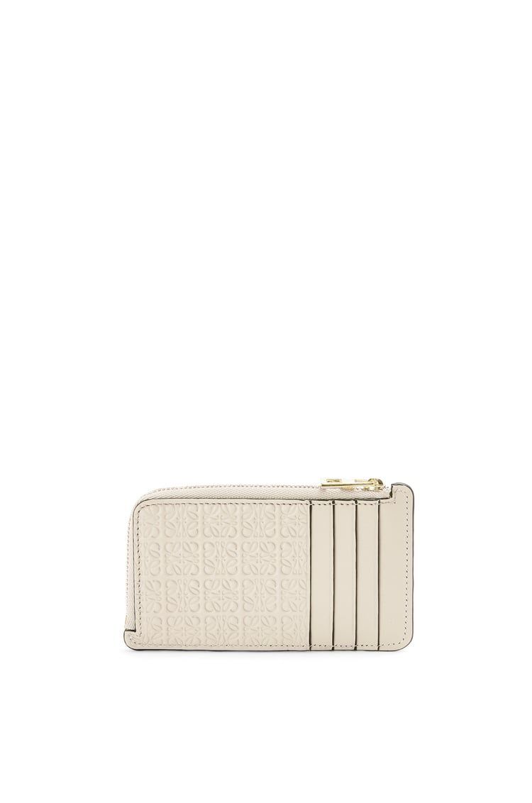 Repeat coin cardholder in embossed silk calfskin