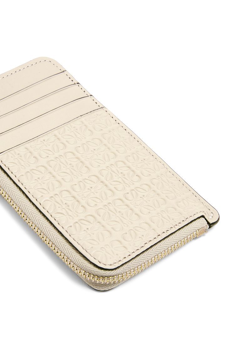 Repeat coin cardholder in embossed silk calfskin