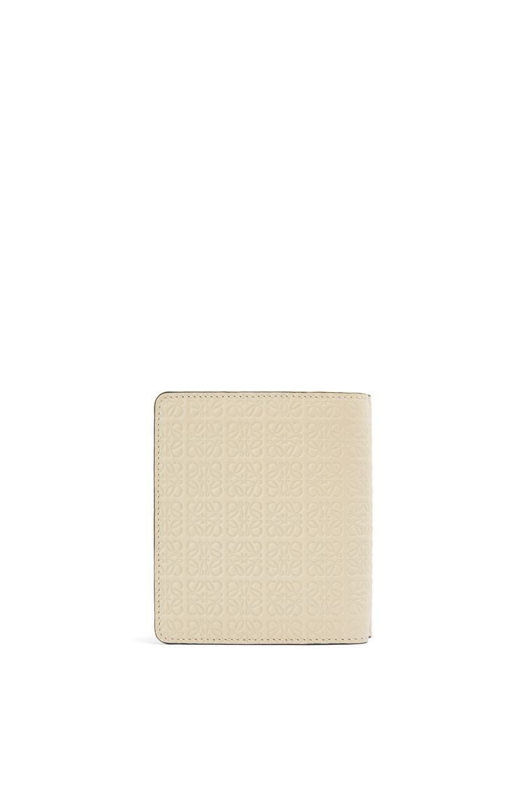 Repeat compact zip wallet in embossed silk calfskin