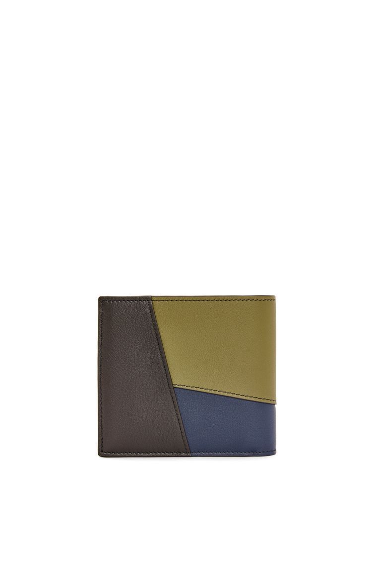 Puzzle bifold wallet in classic calfskin
