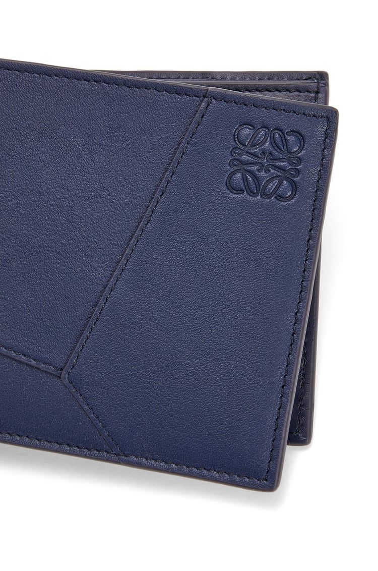 Puzzle bifold wallet in classic calfskin
