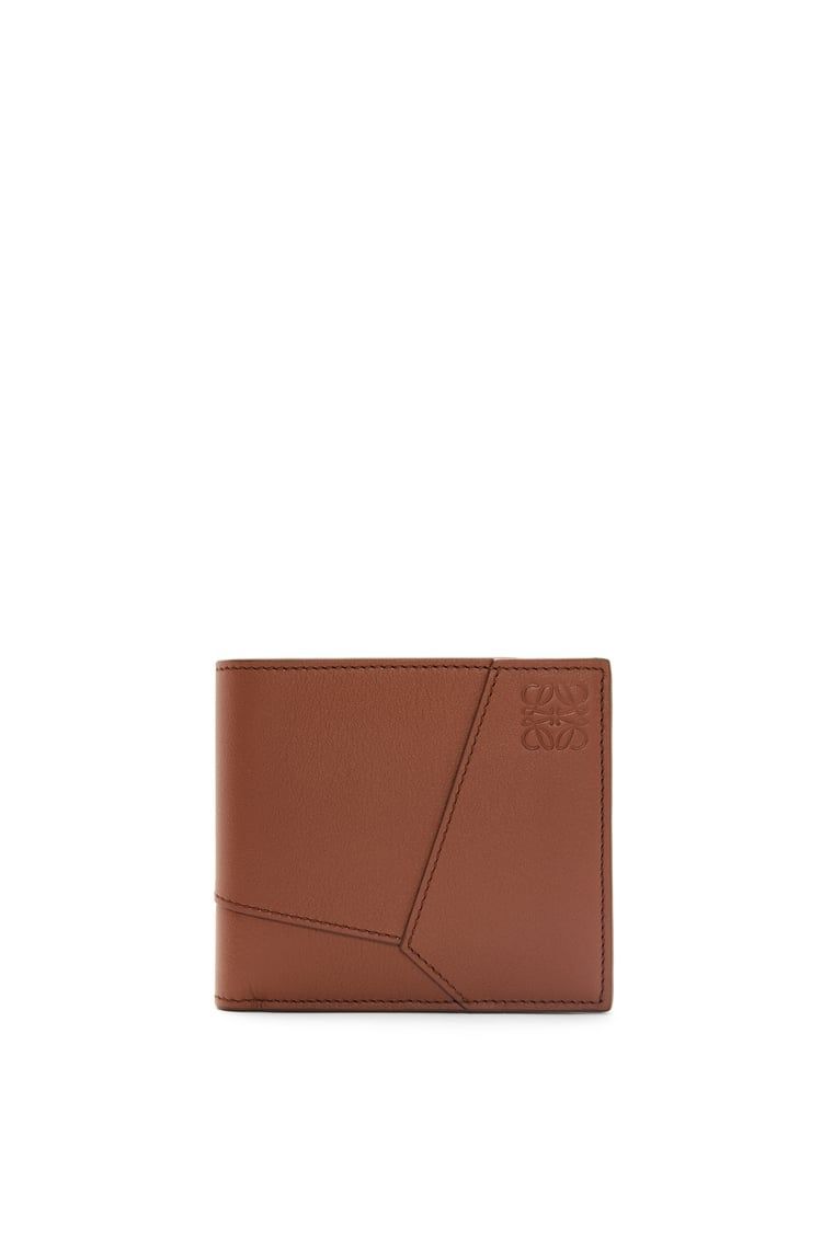 Puzzle bifold wallet in classic calfskin