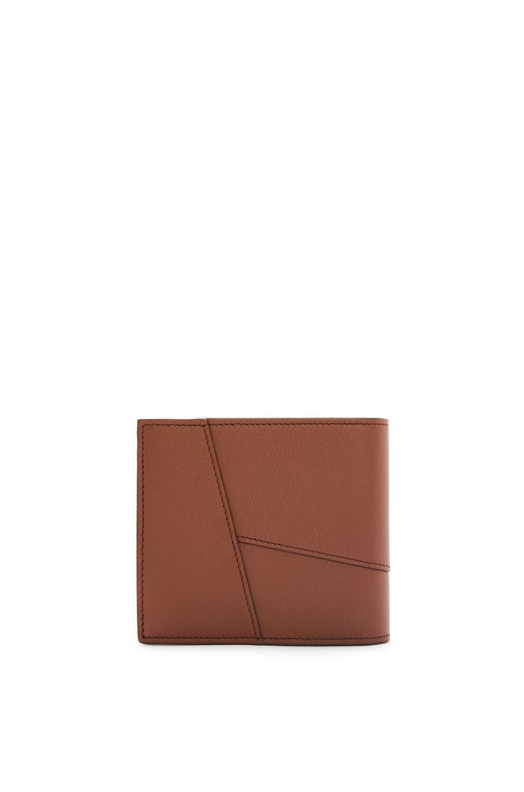 Puzzle bifold wallet in classic calfskin