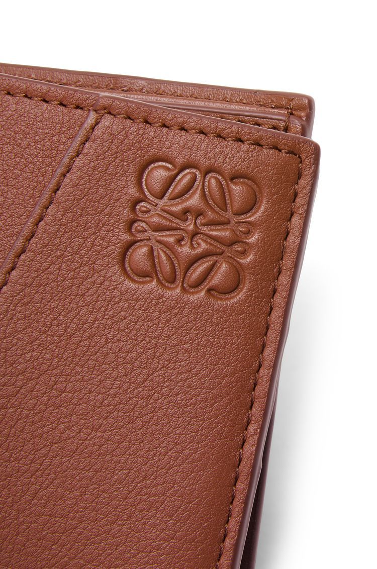Puzzle bifold wallet in classic calfskin