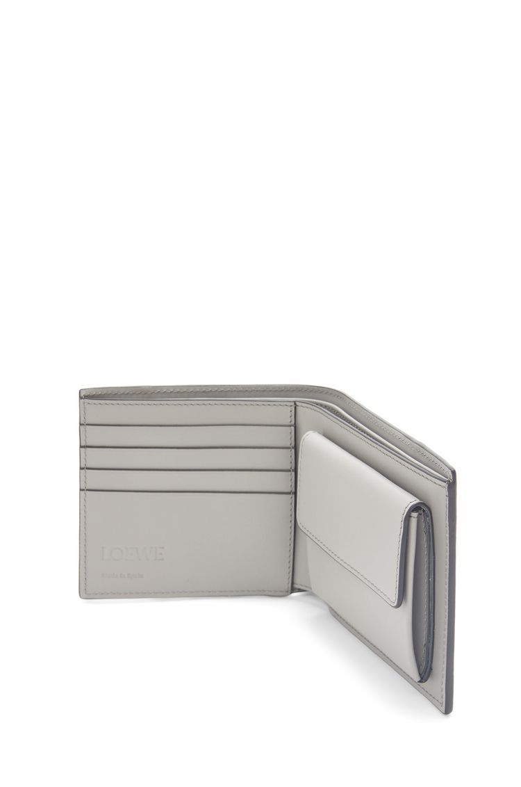 Puzzle bifold coin wallet in classic calfskin
