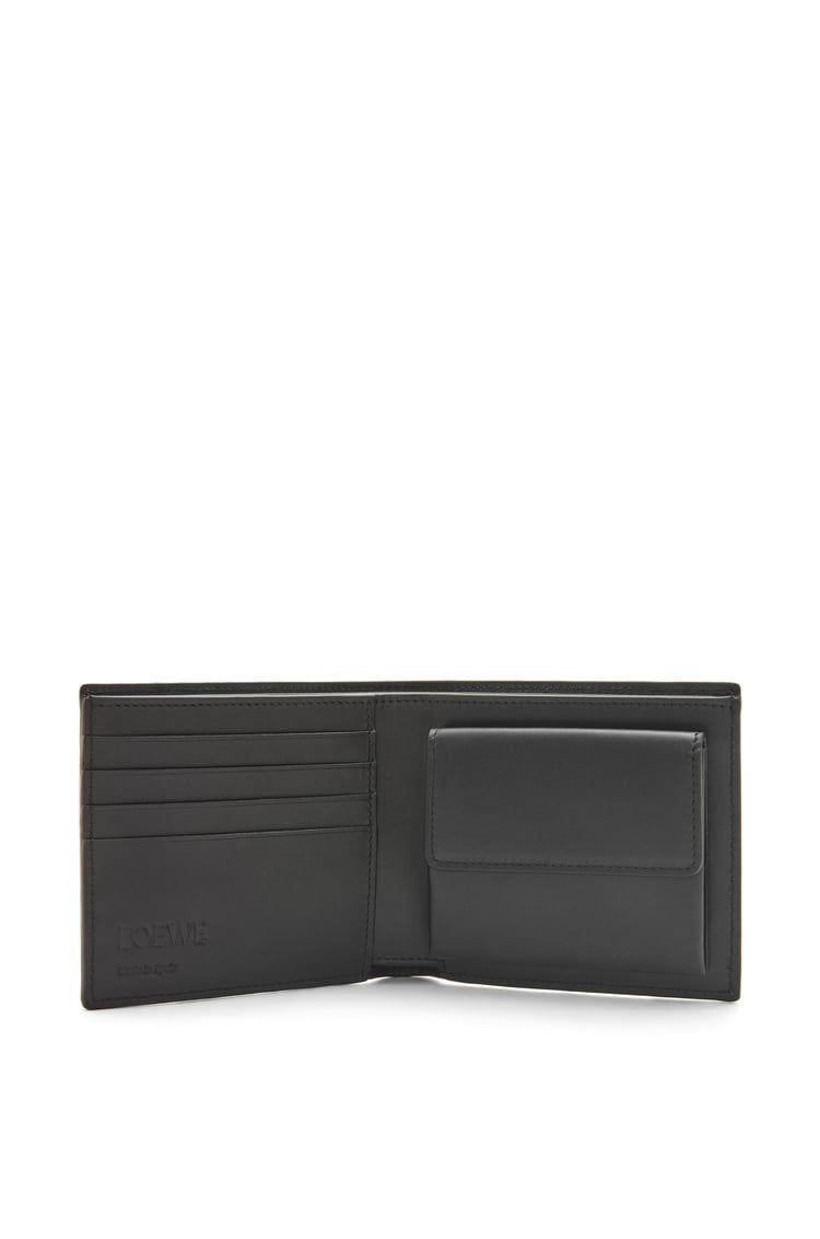 Puzzle bifold coin wallet in classic calfskin