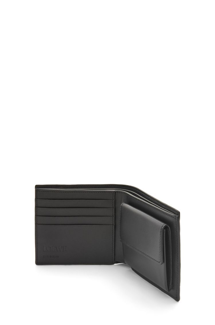 Puzzle bifold coin wallet in classic calfskin