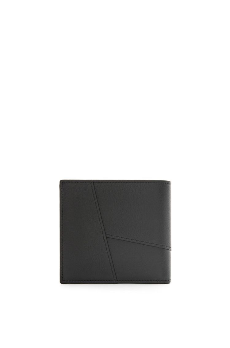 Puzzle bifold coin wallet in classic calfskin