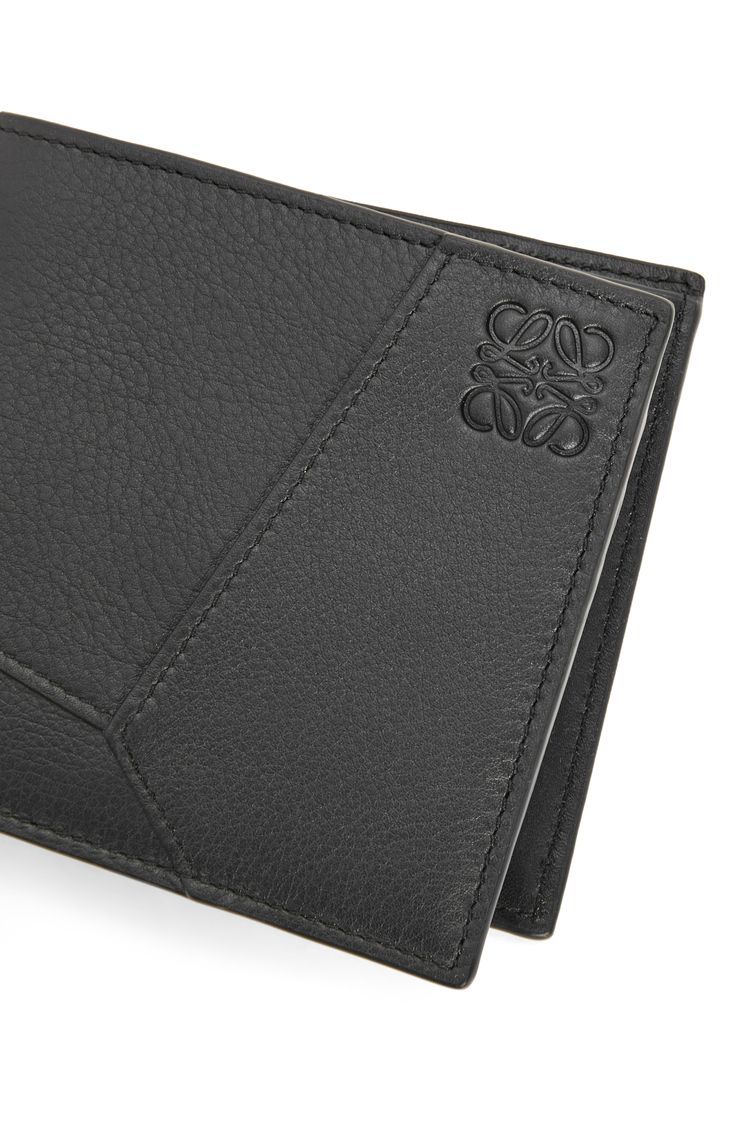Puzzle bifold coin wallet in classic calfskin