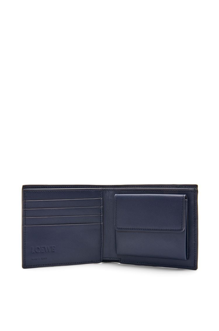 Puzzle bifold coin wallet in classic calfskin
