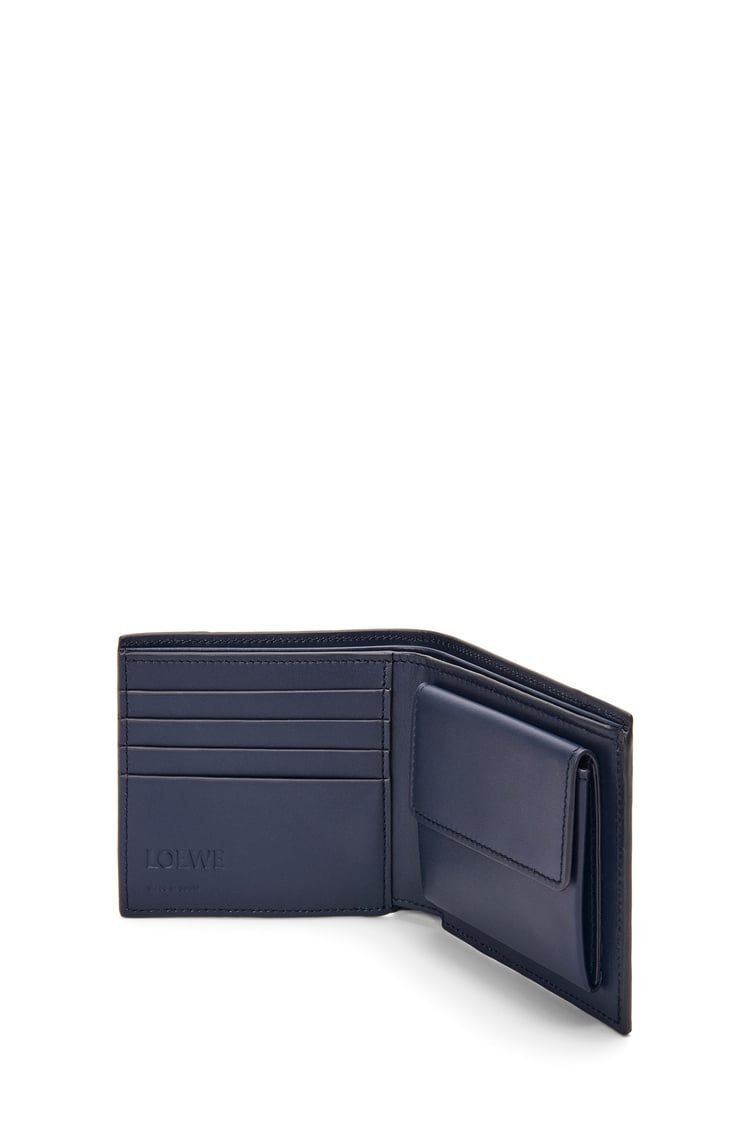Puzzle bifold coin wallet in classic calfskin