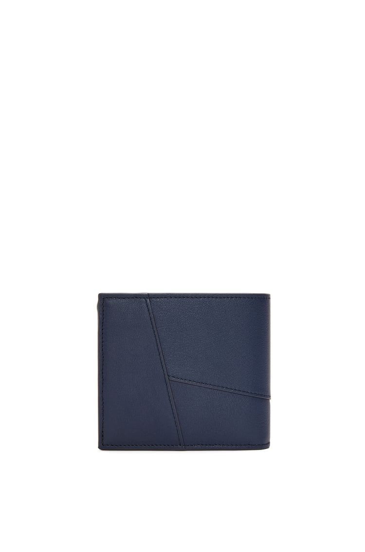 Puzzle bifold coin wallet in classic calfskin