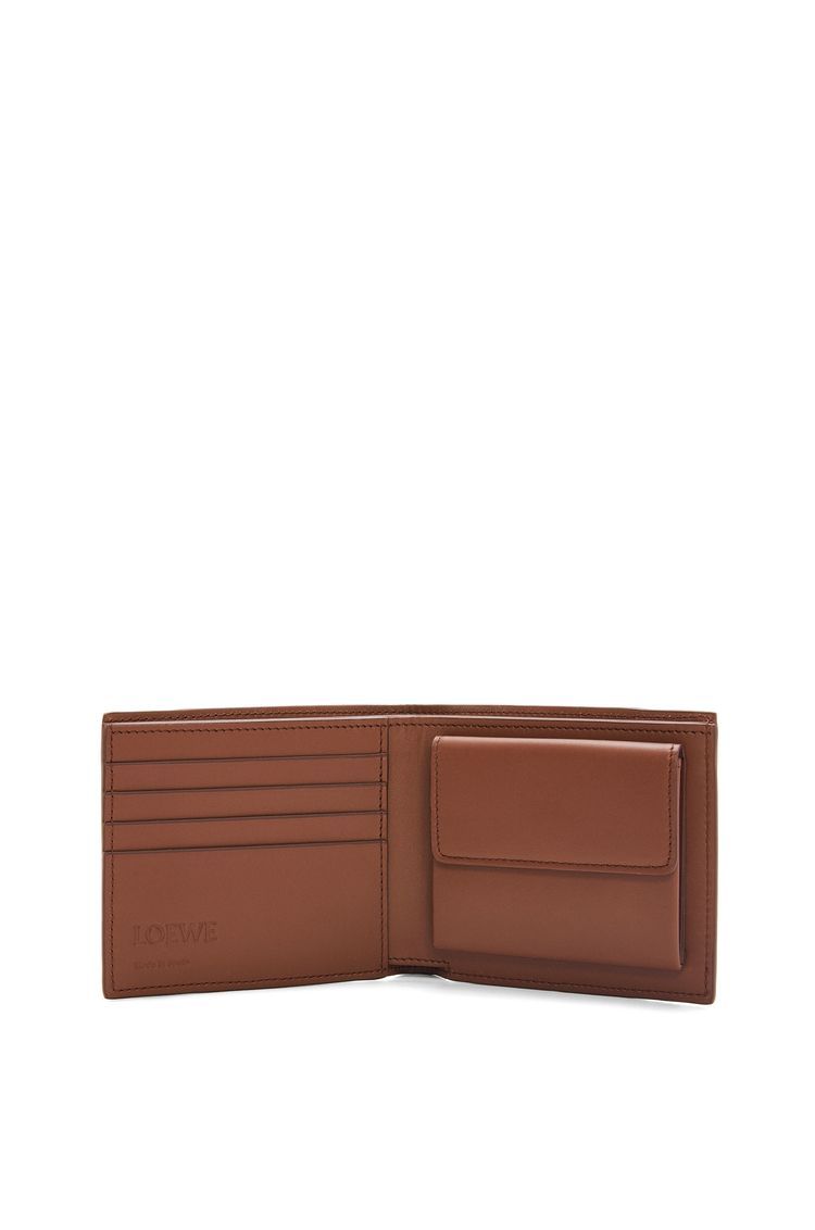 Puzzle bifold coin wallet in classic calfskin