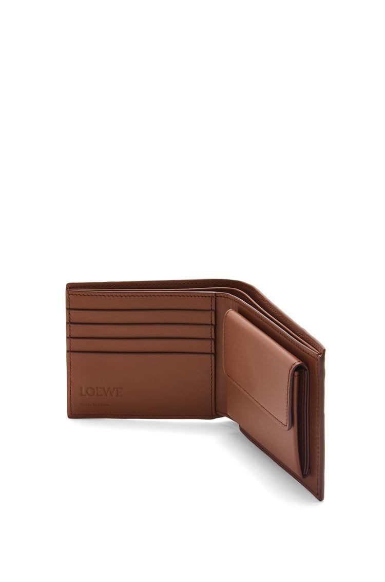 Puzzle bifold coin wallet in classic calfskin
