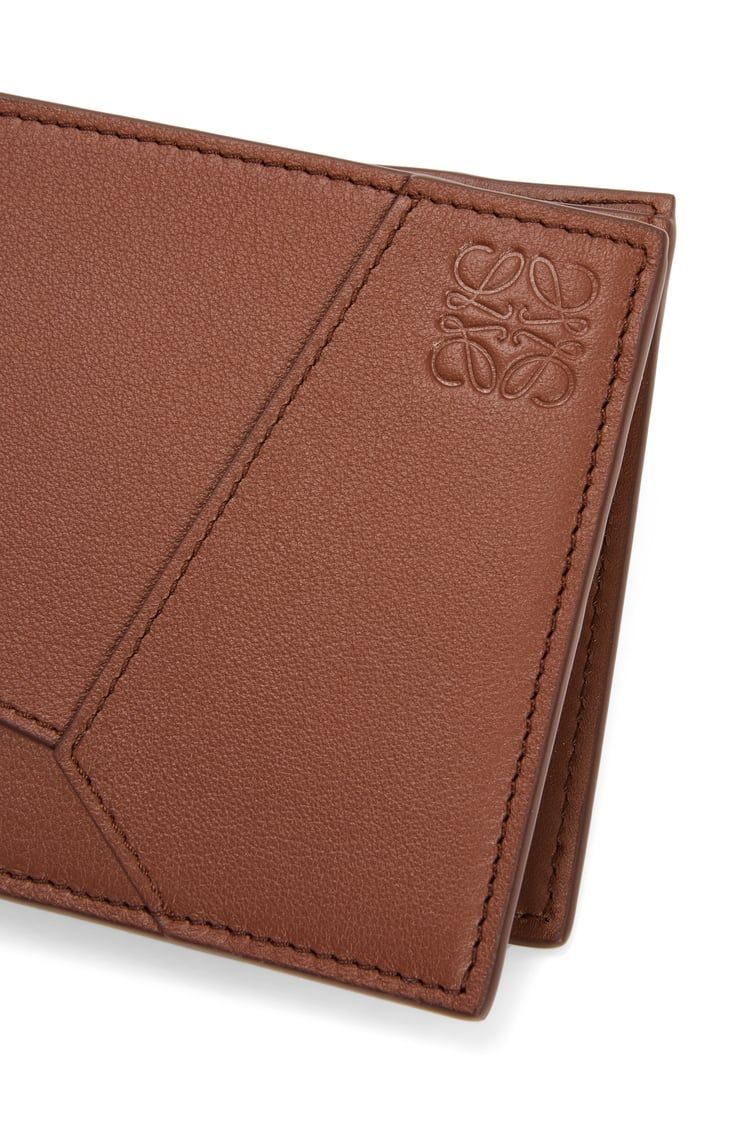 Puzzle bifold coin wallet in classic calfskin