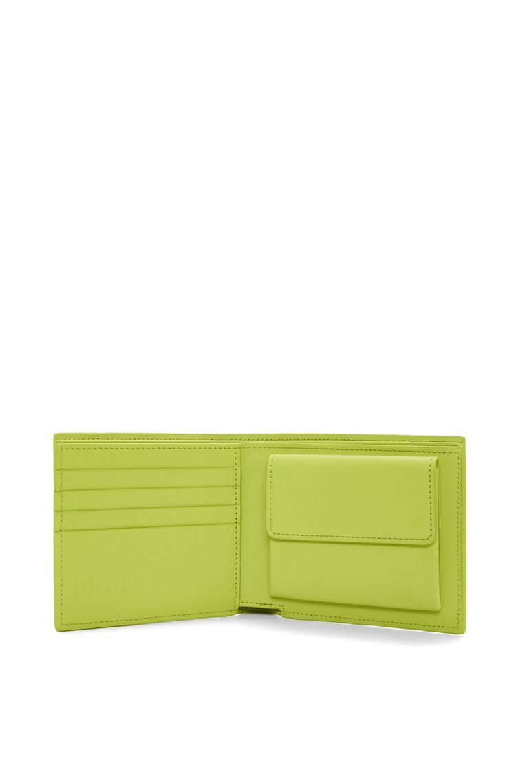 Puzzle bifold coin wallet in classic calfskin