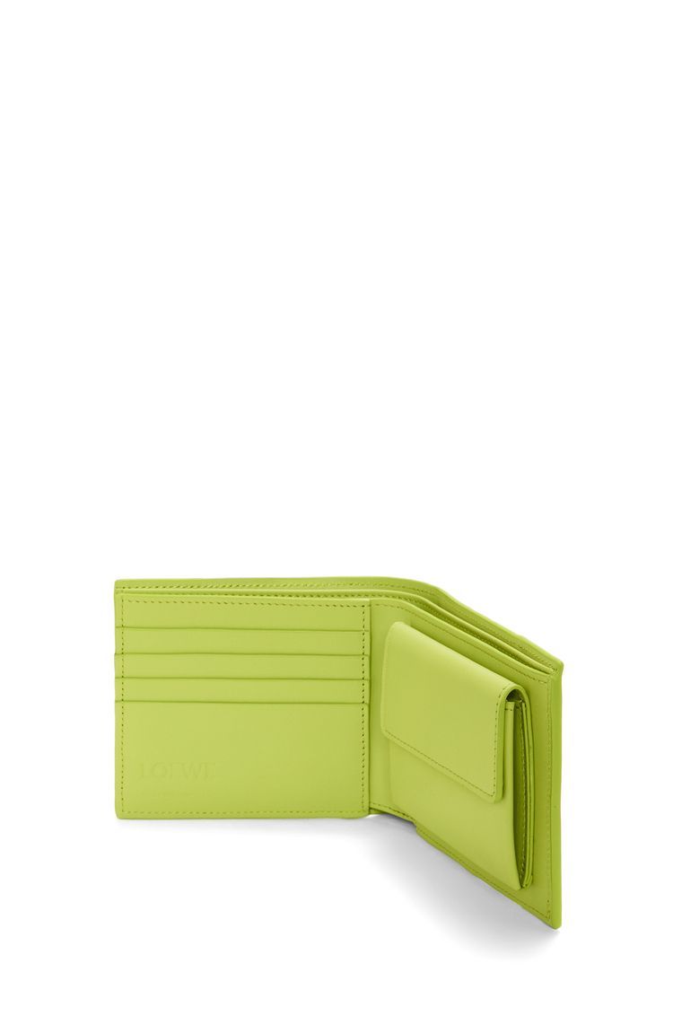 Puzzle bifold coin wallet in classic calfskin