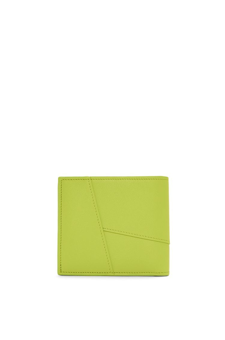 Puzzle bifold coin wallet in classic calfskin