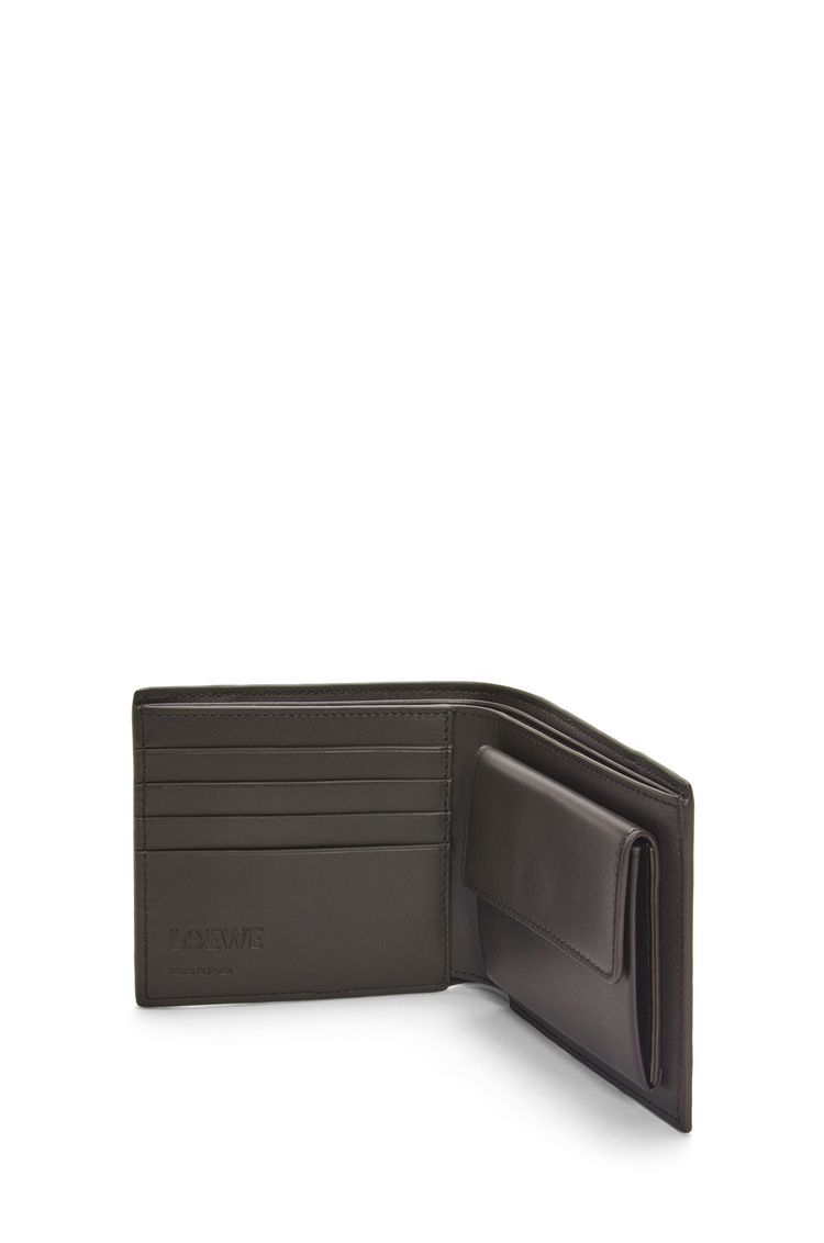 Puzzle bifold coin wallet in classic calfskin